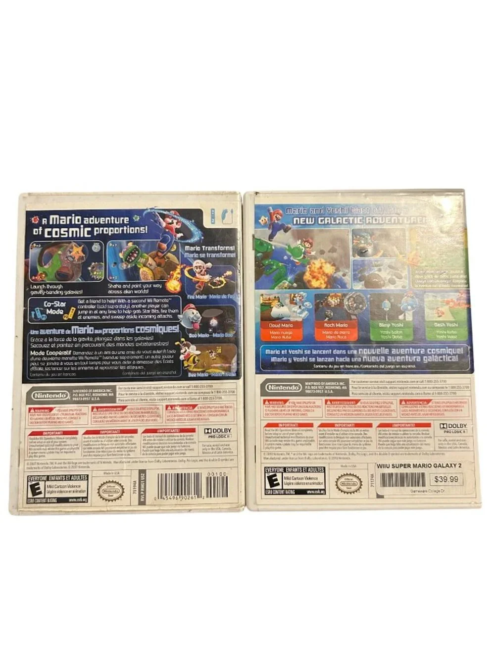 Super Mario Galaxy 1 & 2 Wii Games Complete With Cases & Manuals video gaming